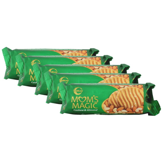 Spencer's Combo - Sunfeast Mom's Magic Cashew and Almonds, 100g (Pack of 5) - Delightful Nutty Snack