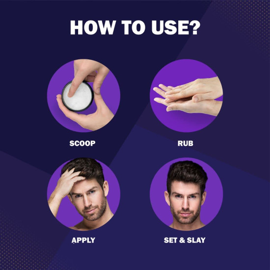 Set Wet Hair Wax For Men - Matte Look & Strong Hold Set Wet Hair Wax For Men - Matte Look & Strong Hold