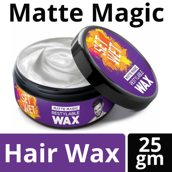 Set Wet Styling Matte Hair Wax 25g - Matte Look & Strong Hold