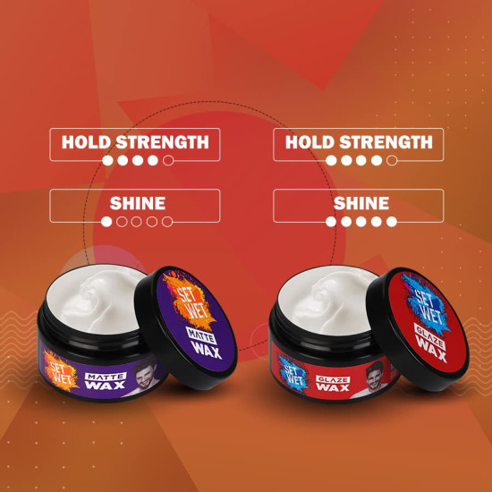 Set Wet Hair Wax For Men - Glaze Wax, Strong Hold & Healthy Shine