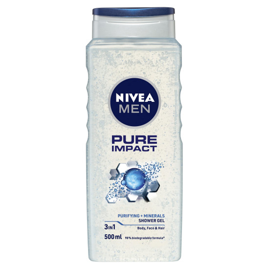 Nivea Men Body Wash - Pure Impact with Purifying Micro Particles