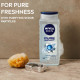 Nivea Men Body Wash - Pure Impact with Purifying Micro Particles