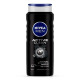 NIVEA MEN Active Clean Shower Gel 500g - 3-in-1 Formula with Active Charcoal