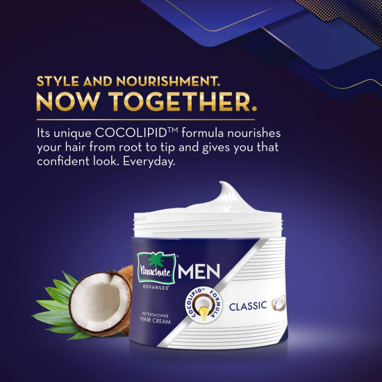 Parachute Hair Cream for Men - Non Sticky Oil Replacement with Coconut