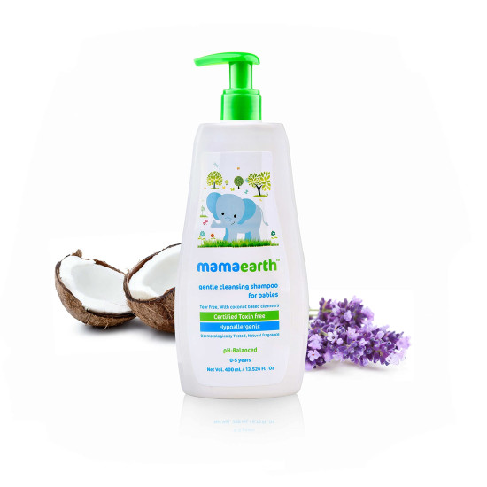Mamaearth Gentle Cleansing Natural Baby Shampoo - Tear-Free & Toxin-Free