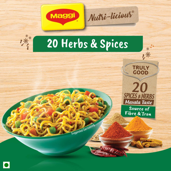 Maggi Nutri-Licious Masala Veg Atta Noodles - Preservative Free