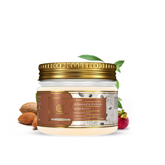 Khadi Natural Almond & Kokum Body Butter - Deeply Nourishing Moisturizer