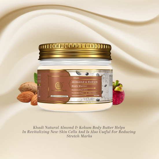 Khadi Natural Almond & Kokum Body Butter - Deeply Nourishing Moisturizer