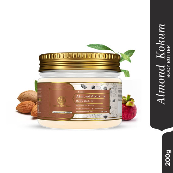Khadi Natural Almond & Kokum Body Butter - Deeply Nourishing Moisturizer