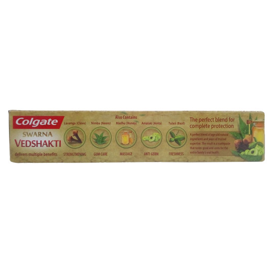 Colgate Anticavity Toothpaste - Swarna Vedshakti, 200g - Strengthening & Freshness