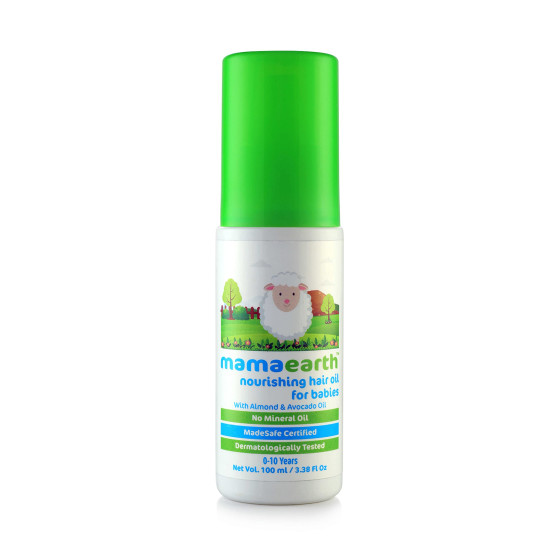 Mamaearth Nourishing Baby Hair Oil - Almond & Avocado, 100 ml Mamaearth Nourishing Baby Hair Oil - Almond & Avocado, 100 ml