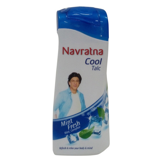 Navratna Cool Talc - Mint Fresh, 100g Bottle - Refreshing Aroma