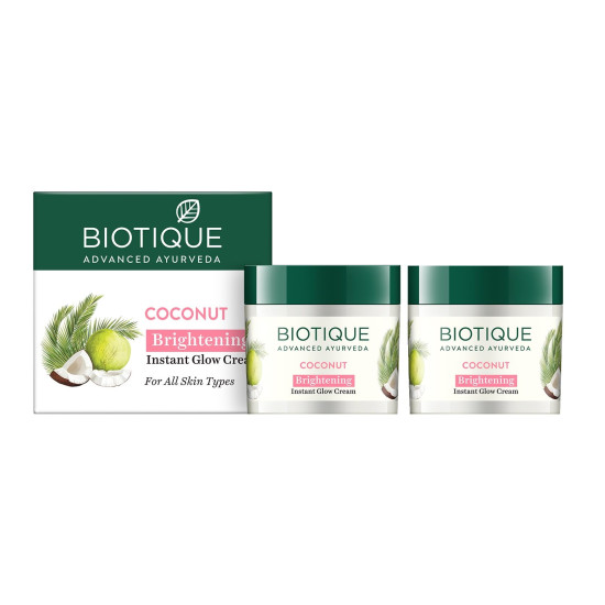 Biotique Bio Coconut Whitening and Brightening Cream - For All Skin Types