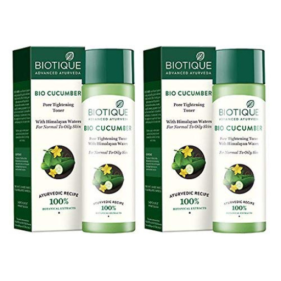 Biotique Cucumber Pore Tightening Toner - Ayurvedic & Organically Pure