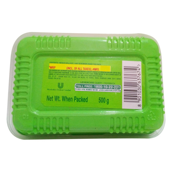Vim Dishwash Bar, 500g - Powerful Stain Removal