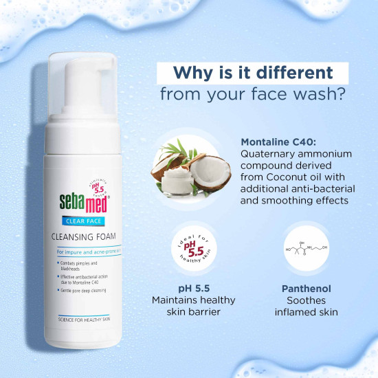 Sebamed Clear Face Cleansing Foam - Gentle Acne Solution