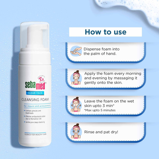 Sebamed Clear Face Cleansing Foam - Gentle Acne Solution