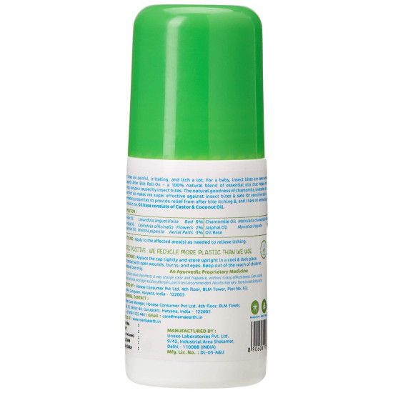 Mamaearth After Bite Roll On for Rashes & Mosquito Bites - Quick Relief & Safe for Babies