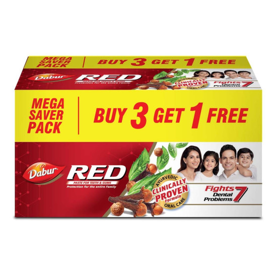 Dabur Red Toothpaste - World's No.1 Ayurvedic Paste for Whole Mouth Health Dabur Red Toothpaste - World's No.1 Ayurvedic Paste for Whole Mouth Health
