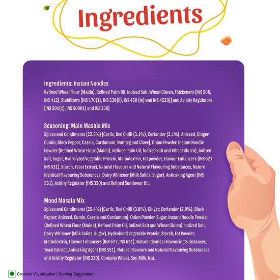 Sunfeast YiPPee! Mood Masala Instant Noodles - Customizable Taste Experience