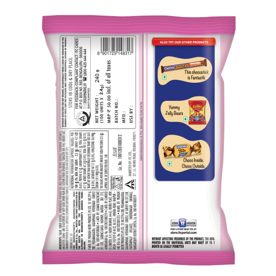 Candyman Toffichoo Strawberry - 100 Soft Toffees for In-home Serves