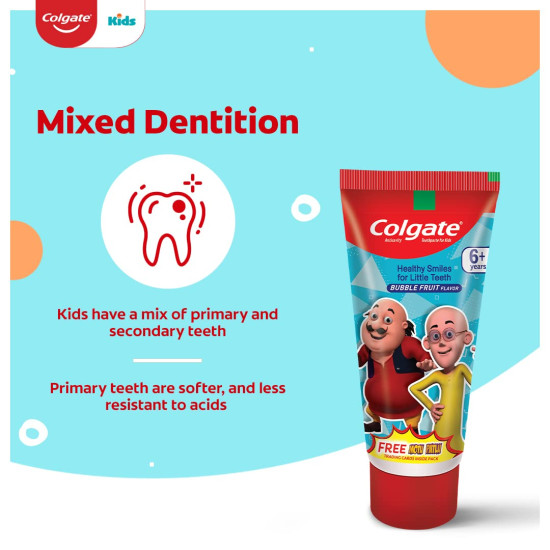 Colgate Kid's Motu Patlu Anticavity Toothpaste - Bubble Fruit Flavour