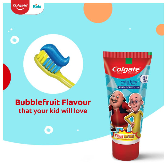Colgate Kid's Motu Patlu Anticavity Toothpaste - Bubble Fruit Flavour