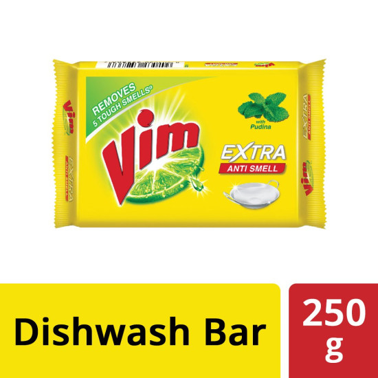 Vim Dishwash Anti Smell Bar, Pudina - Removes Tough Food Smells