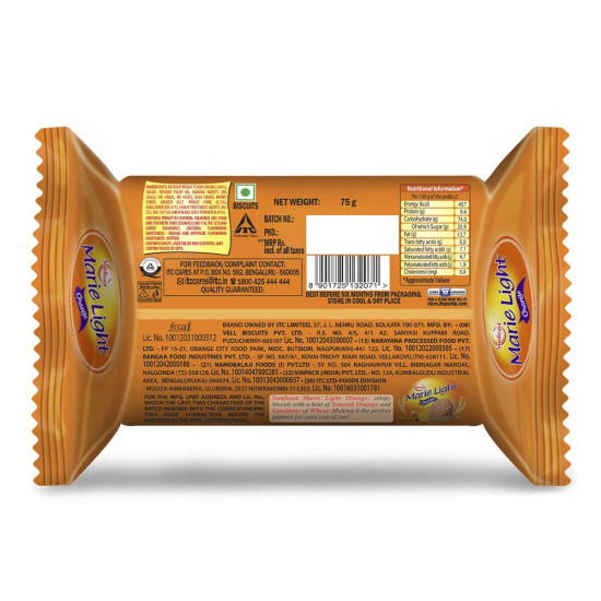 Sunfeast Marie Light Orange - Delightful Snack Biscuits