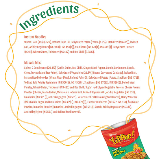 Sunfeast YiPPee! Power Up Atta Noodles - Instant Healthy Snack