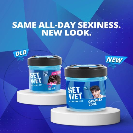 Set Wet Styling Hair Gel for Men - Medium Hold, High Shine
