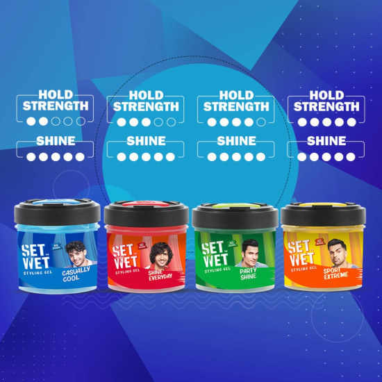 Set Wet Styling Hair Gel for Men - Medium Hold, High Shine