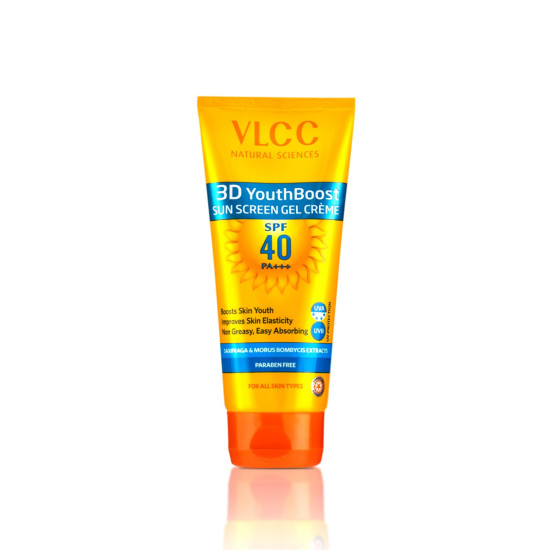 VLCC 3D Youth Boost SPF 40 +++ Sunscreen Gel Crème - Broad Spectrum Protection