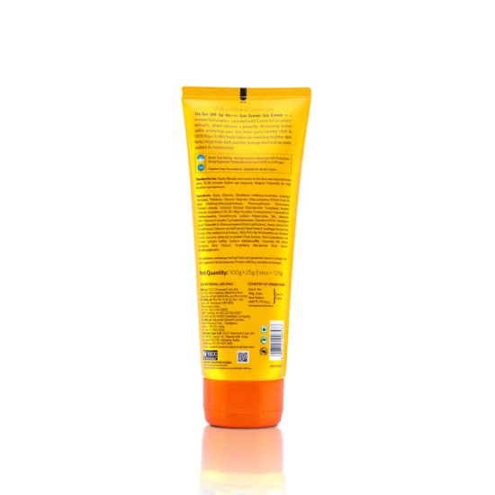 VLCC De-Tan SPF 50 PA+++ Sunscreen Gel Crème - Enhances Glow & Protects