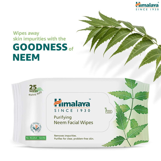 Himalaya Purifying Neem Facial Wipes - Infused with Neem & Turmeric