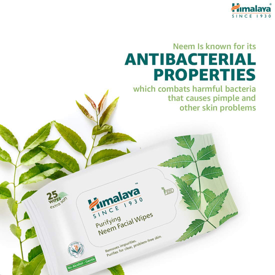 Himalaya Purifying Neem Facial Wipes - Infused with Neem & Turmeric