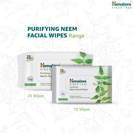 Himalaya Purifying Neem Facial Wipes - Infused with Neem & Turmeric