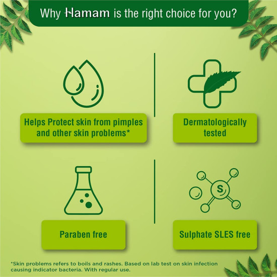 Hamam Neem Tulsi and Aloe Vera Soap Bar - Natural Skin Protection
