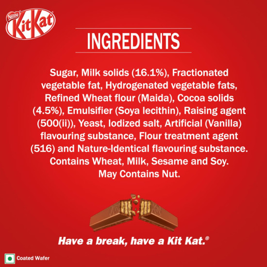 NESTLE KITKAT 3 Finger Wafer Bar - Delicious Crispy Snack