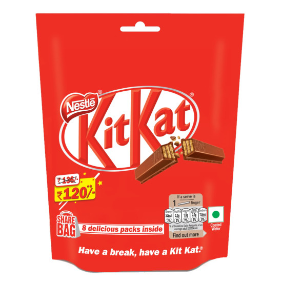 Nestle Kitkat 2 Finger Wafer Bar Sharebag - Perfect Snack for Sharing