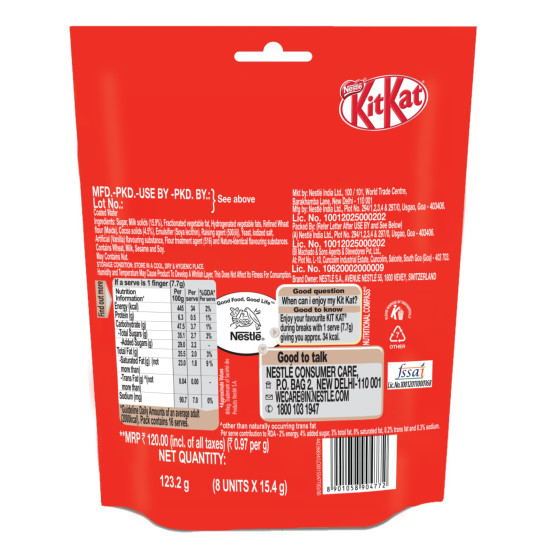 Nestle Kitkat 2 Finger Wafer Bar Sharebag - Perfect Snack for Sharing