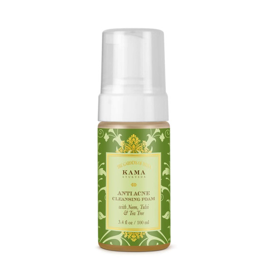 Kama Ayurveda Anti Acne Cleansing Foam, 100ml - Natural Acne Treatment