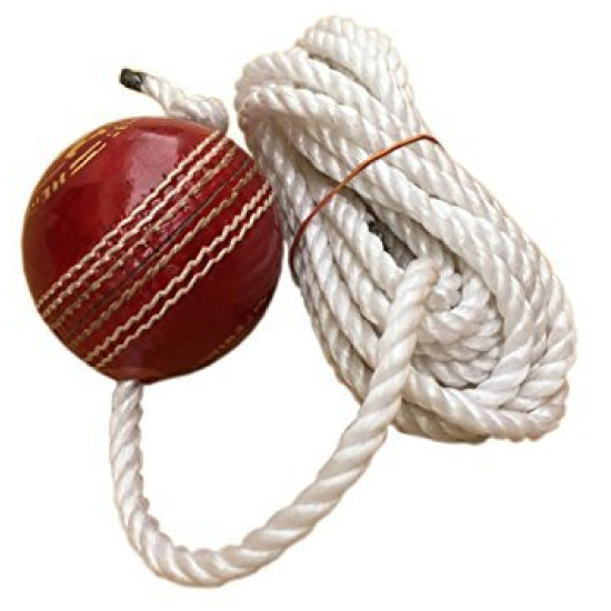 TIMA Leather Cricket Shot Practice Hanging Ball - Perfect for Batting Practice