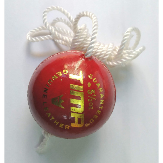 TIMA Leather Cricket Shot Practice Hanging Ball - Perfect for Batting Practice