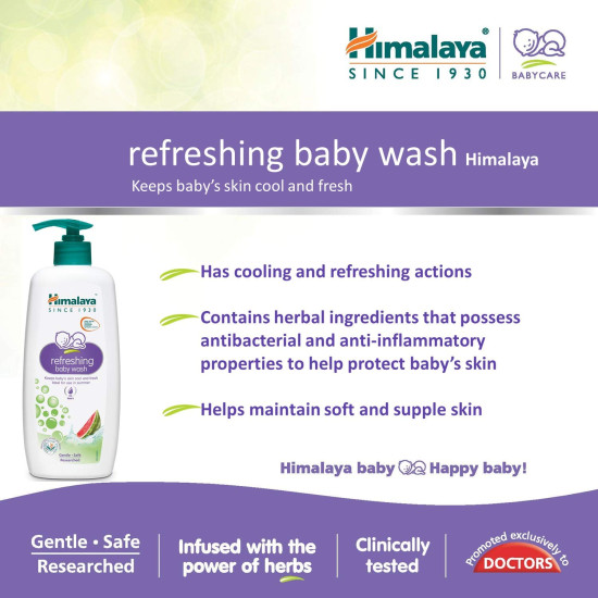 Himalaya Baby Care Refreshing Baby Wash, 100ml - Cool & Refreshing