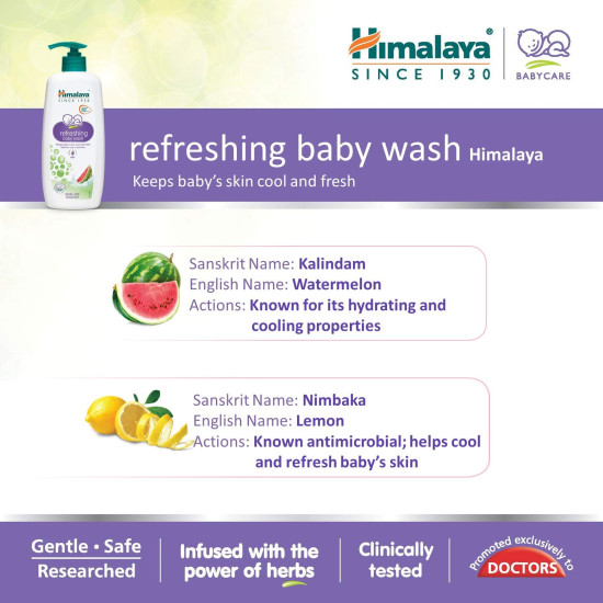 Himalaya Baby Care Refreshing Baby Wash, 100ml - Cool & Refreshing