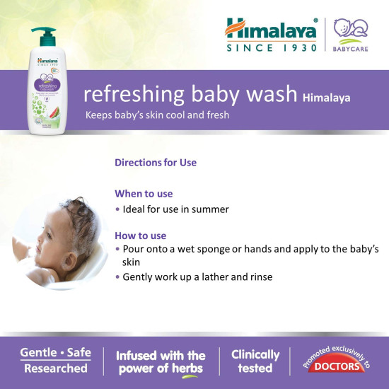 Himalaya Baby Care Refreshing Baby Wash, 100ml - Cool & Refreshing