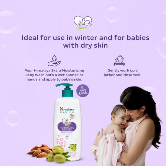 Himalaya Extra Moisturizing Baby Wash - Gentle Hydration for Baby's Skin