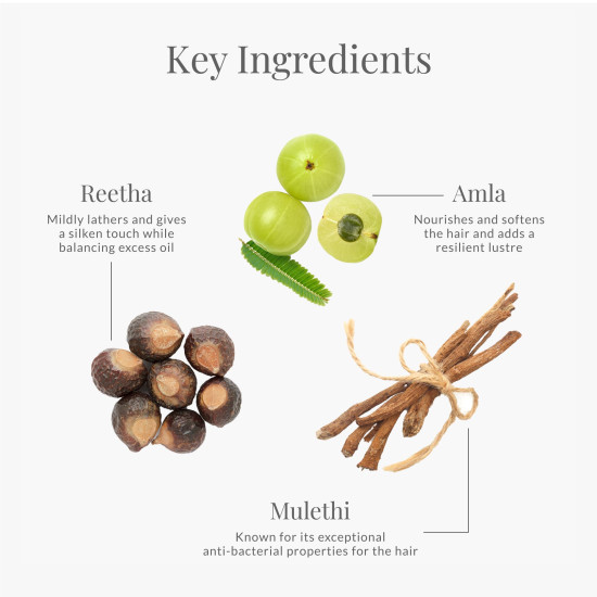 Forest Essentials Hair Cleanser Amla, Honey & Mulethi - Revives Shine & Lustre