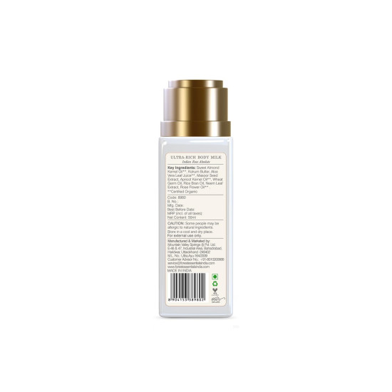 Forest Essentials Travel Size Ultra-Rich Body Milk - Instant Hydration with Indian Rose Absolute